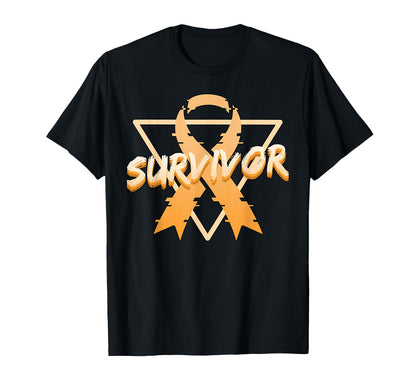 Kidney Cancer Awareness Survivor T-Shirt - Casual Everyday Wear for Adults