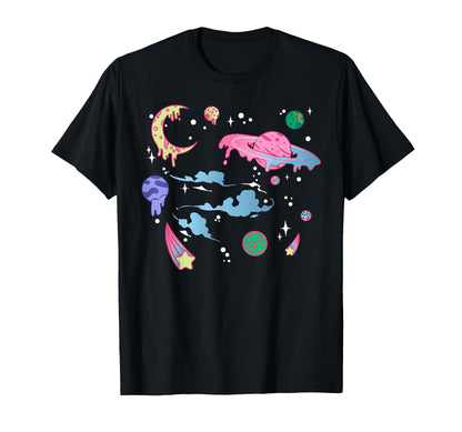 Pastel Goth Aesthetic Vaporwave Space And T-Shirt - Trendy Graphic Unisex