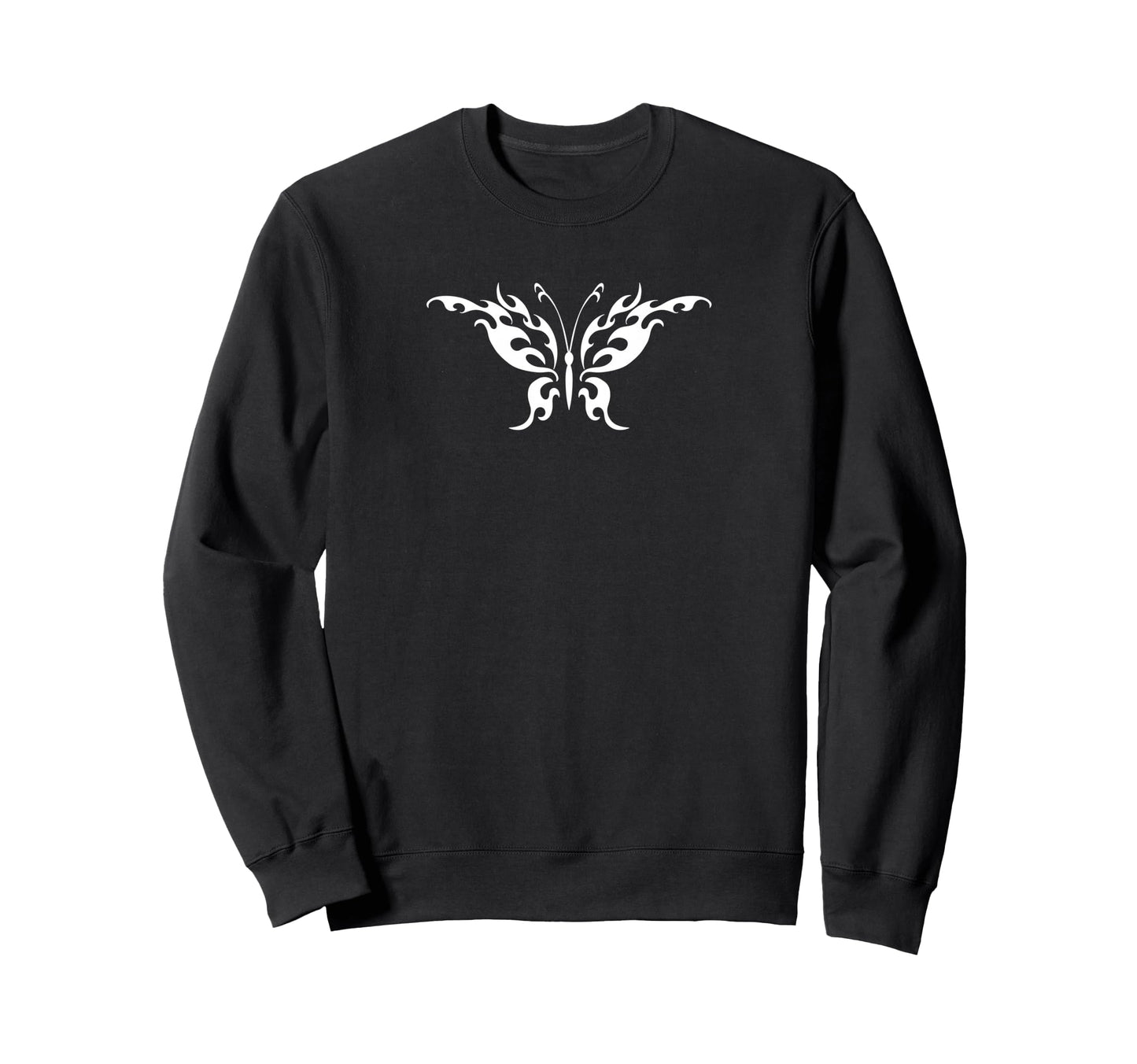 Y2K Tribal Butterfly Tattoo Sweatshirt - Trendy Graphic Men Women