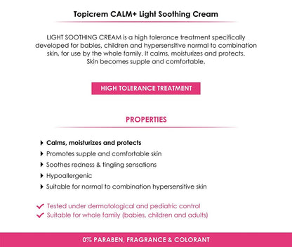 Topicrem Calm+ Ultra Moisturizing Soothing Light Cream 40ml