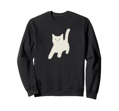 Y2K Cat Scary Back Tomcat 90S 80S Sweatshirt - Novelty Apparel for Adults