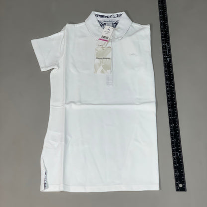 TOMMY BAHAMA Paradise Classic Garment-Dyed Polo Sz XXS White SW220756 (New)