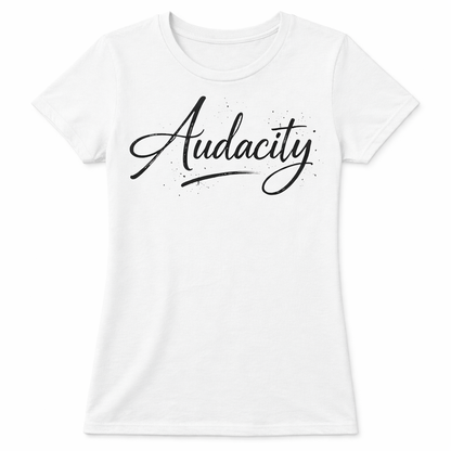 “AUDACITY” (WOMEN’S FIT – BLACK & WHITE)