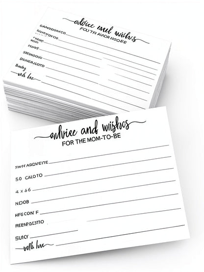 321Done Advice and Wishes for the Mom-To-Be 50 Cards 4 x 6 for Baby Advice