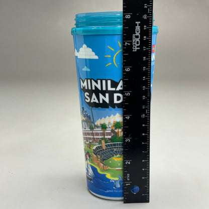 LEGOLAND Miniland San Diego (2 PACK) Plastic Cup w/Lid & Straw AUTHENTIC! (New)