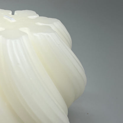 ASHLAND 2 Candle Set Home & Work Unscented Candle Round Flower Peach & White
