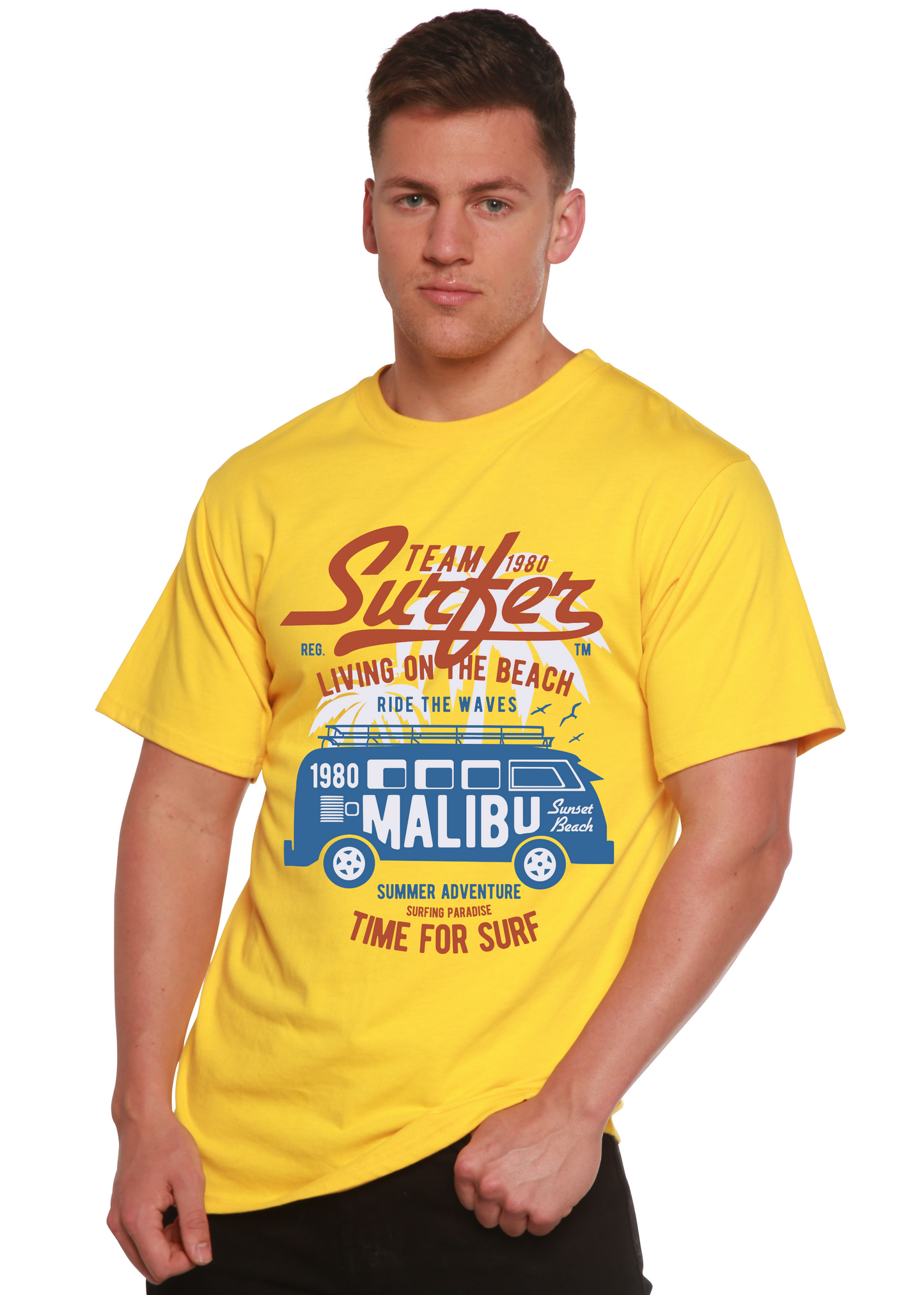 Team Surfer Spun Bamboo® Men's Bamboo Viscose/Organic Cotton Short Sleeve Graphic T-Shirt