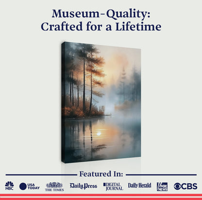 Misty Lake Wall Art