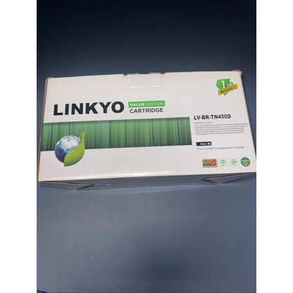 Linkyo LY-BR-TN450D Black Toner Cartridges for Brother, 2-Pack