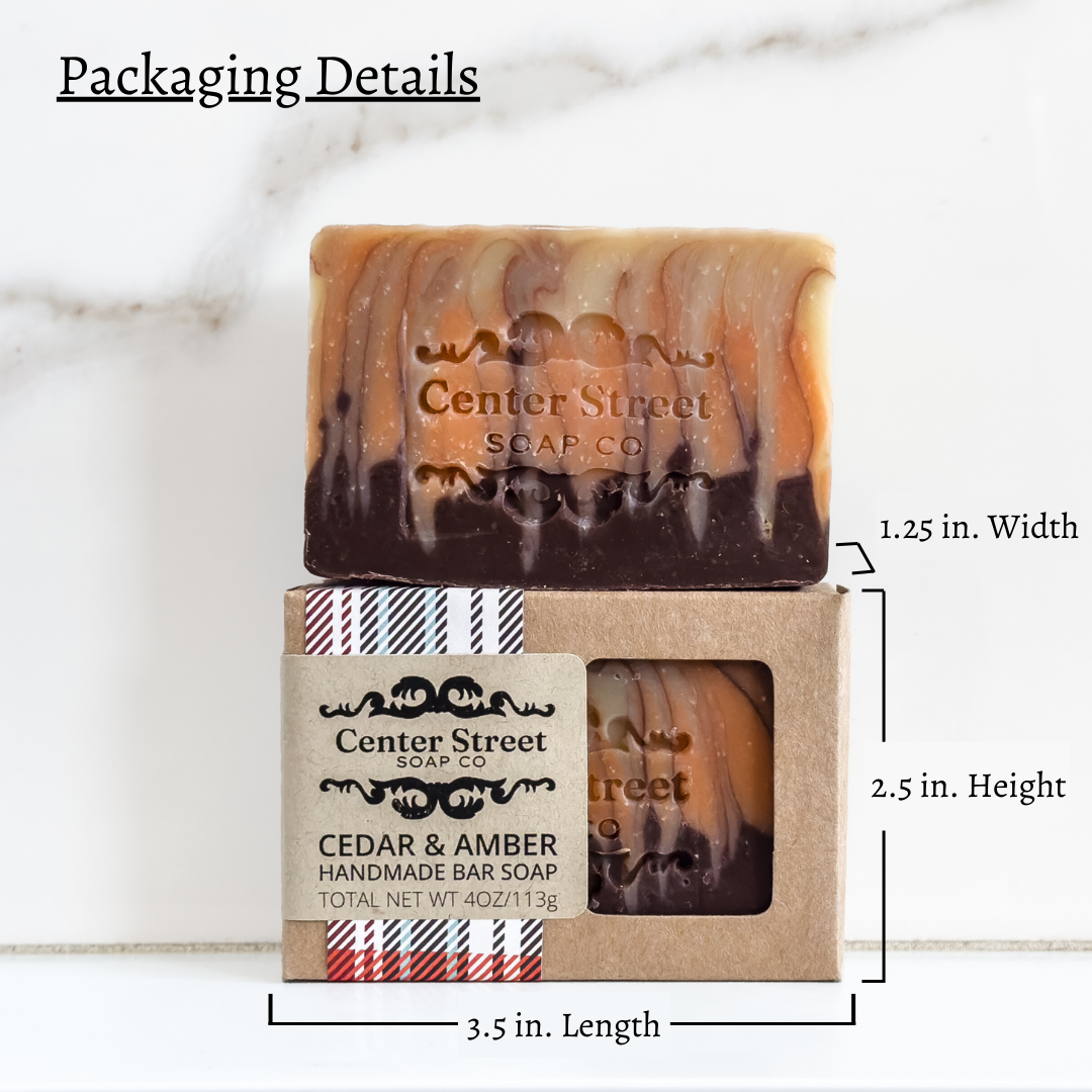 Cedar & Amber Vegan Handmade Bar Soap