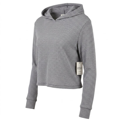 Gypsies & Moondust Juniors Cropped Gingham Hoodie, Size Medium