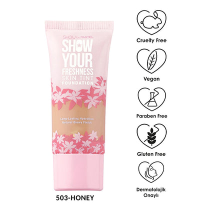 Show by Pastel Skin Tint Foundation - Natural Makeup, Cruelty-Free, Vegan - 6 Color Options