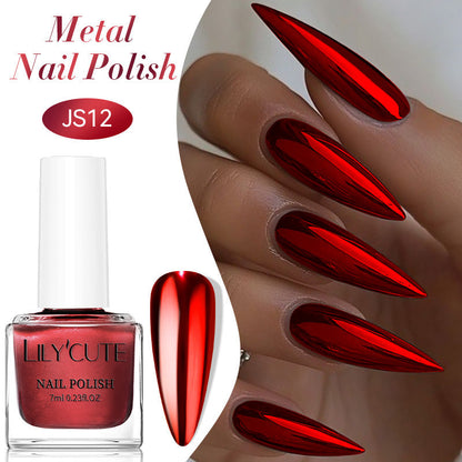 Quick-dry Metallic Mirror Nail Polish, No Baking Required