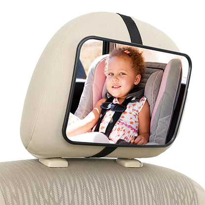 Babyjem Baby Car Mirror - Shatter-Resistant Acrylic Glass, Adjustable Strap for Safe Rear Seat Visibility