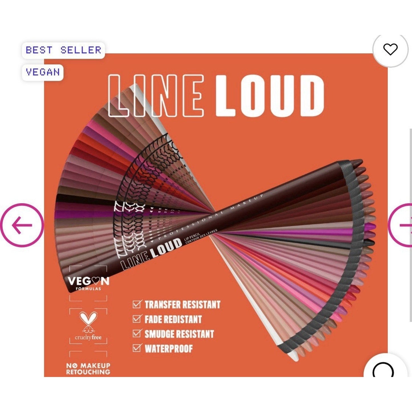 NYX Line Loud Vegan Longwear Lip Liner, Ambition Statement – Set of 25