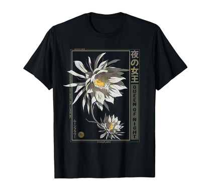 Anime Moon Flower Japanese Vaporwave T-Shirt - Unique Graphic Men Women