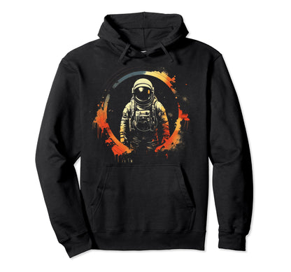 Astronaut Distressed 90S Space Hoodie - Fun Novelty Design for Adults