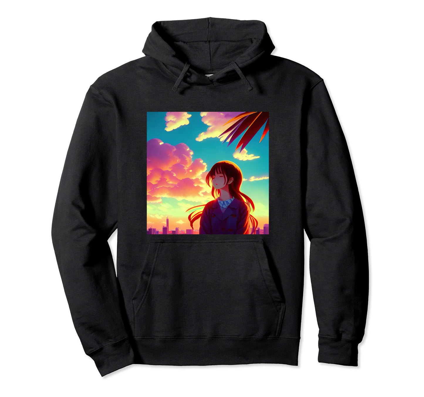Anime Kawaii Aesthetic Lofi Vaporwave Hoodie - Custom Art Print Unisex