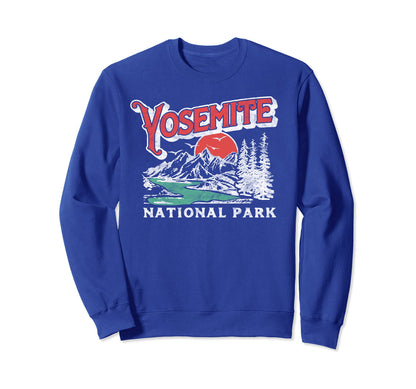 Yosemite National Park 80S Sweatshirt - Casual Everyday Wear Men Women