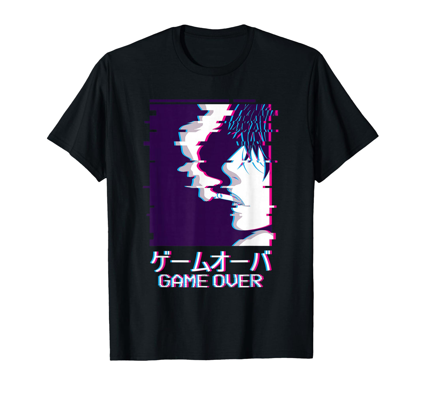 Game Over Lofi Anime Japanese Vaporwave T-Shirt - Aesthetic Graphic Unisex