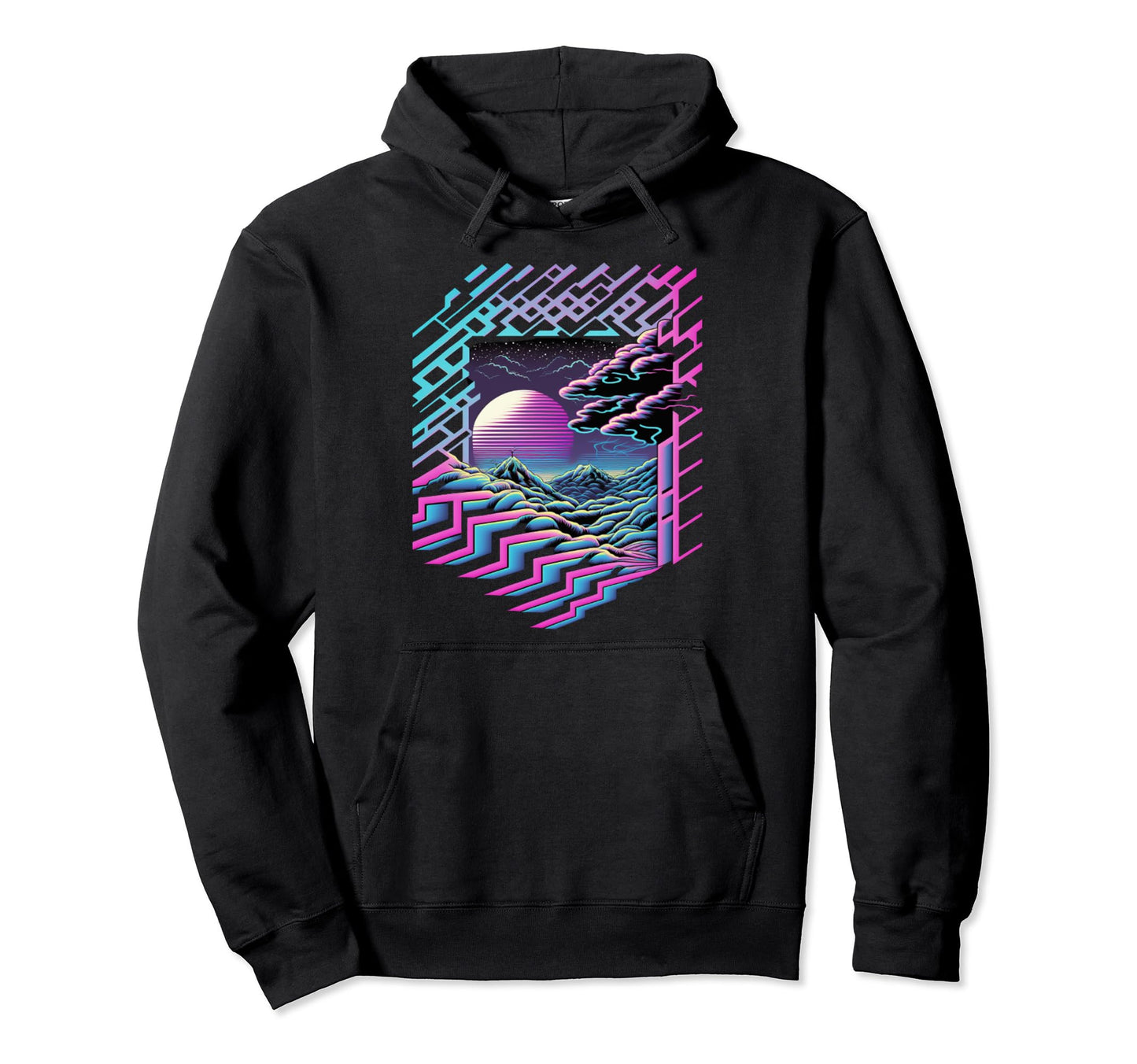 Vaporwave Aesthetics Psychedelic Hoodie - Fun Novelty Design Unisex