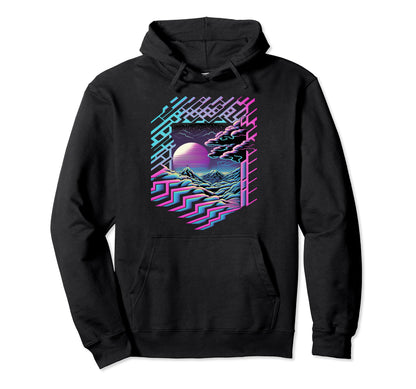Vaporwave Aesthetics Psychedelic Hoodie - Fun Novelty Design Unisex