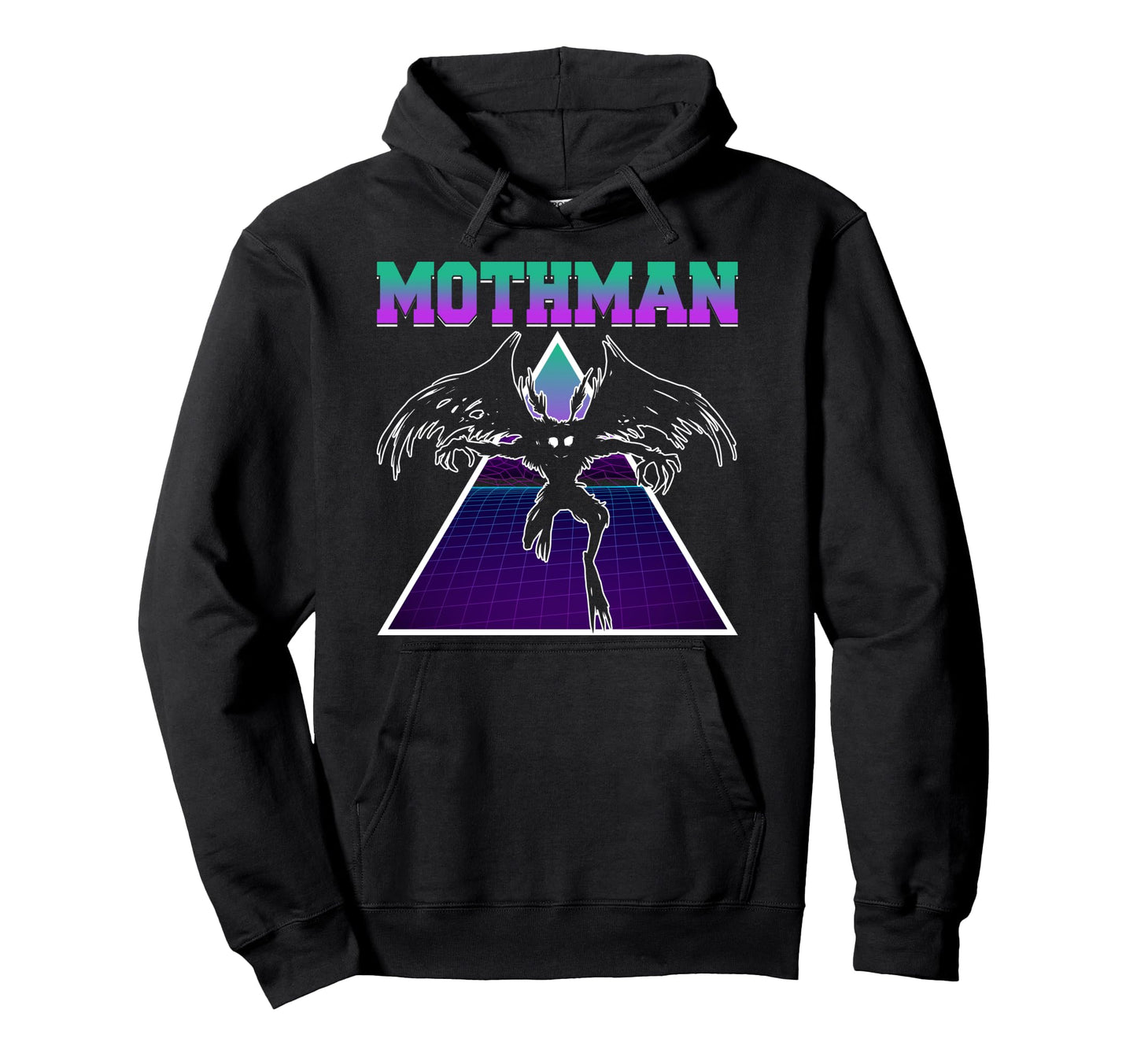 Vaporwave Aesthetic Mothman Hoodie - Novelty Apparel for Adults