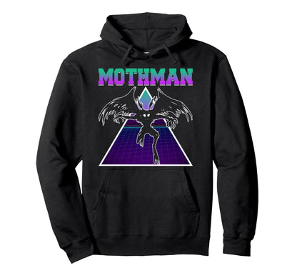 Vaporwave Aesthetic Mothman Hoodie - Novelty Apparel for Adults