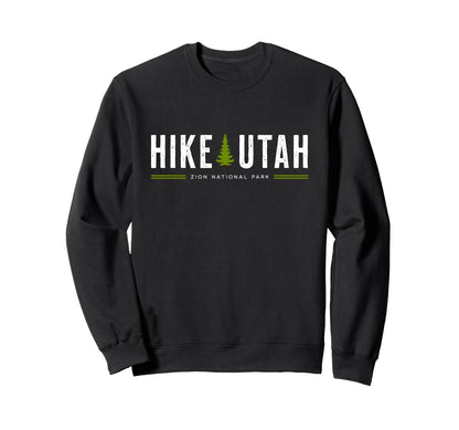 Utah Zion National Park Hike Tree Sweatshirt - Graphic Print Unisex