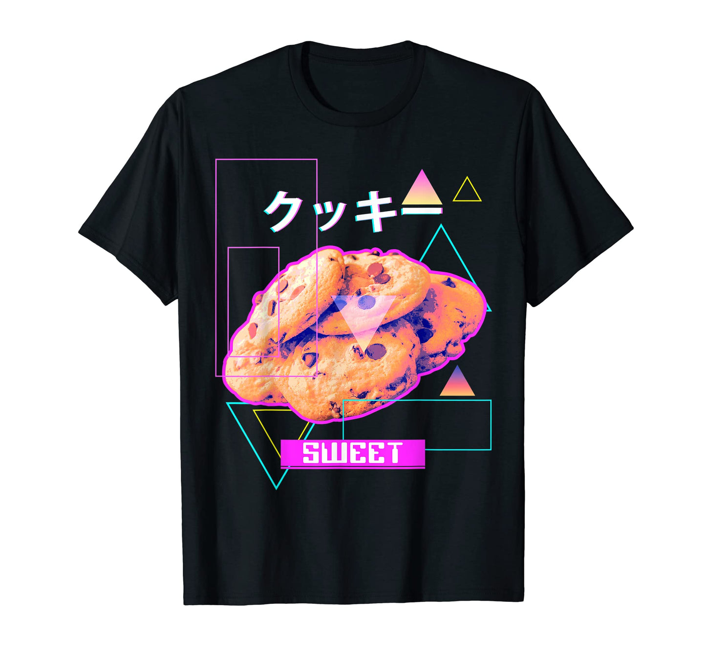 Sweet Chocolate Chip Cookies Kanji T-Shirt - Minimalist Print Men Women