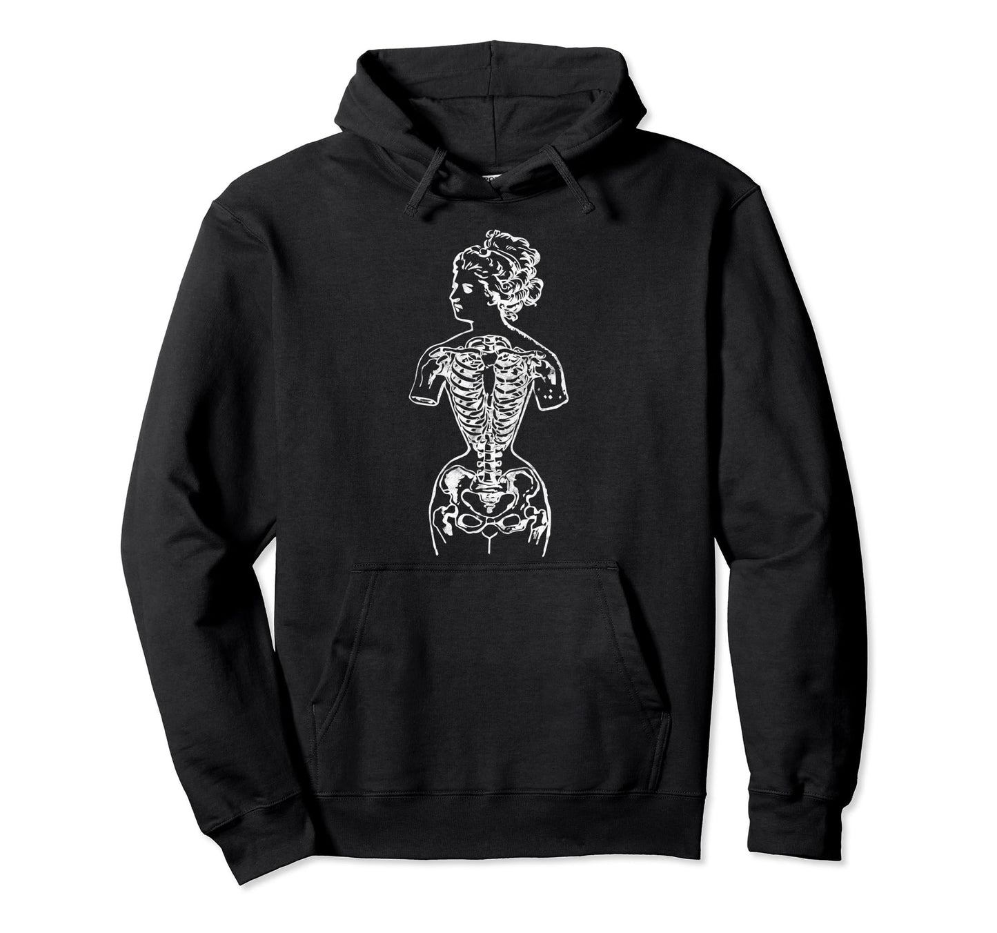 Venus Skeleton Vaporwave Aesthetic Soft Hoodie - Unique Graphic Unisex