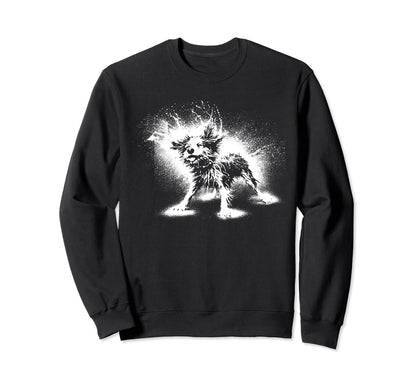 Funny Dog Paint Splatter Grunge 90S Sweatshirt - Custom Art Print Unisex