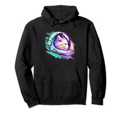 Aesthetic Vaporwave Space Cat 80S 90S Hoodie - Graphic Print Unisex