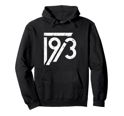 1973 Birthday Grunge Alternative Hoodie - Custom Art Print Men Women