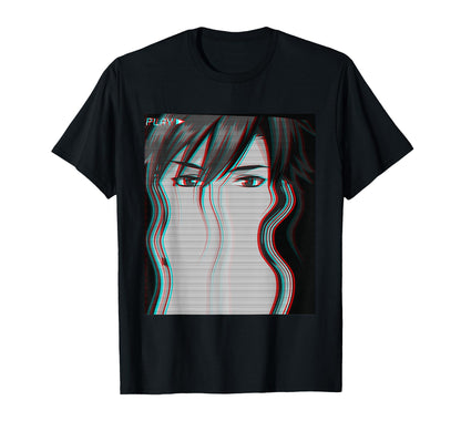 Sad Anime Eyes Eboy Egirl Harajuku T-Shirt - Graphic Print Men Women