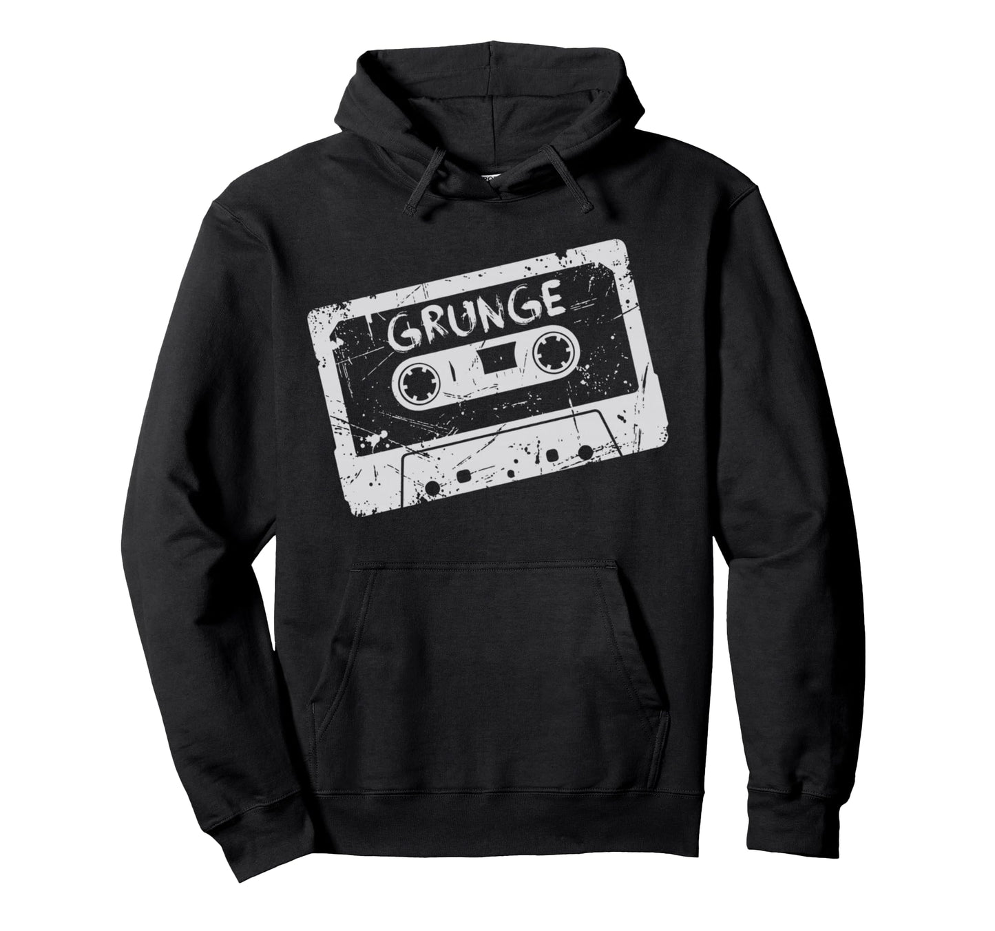 Grunge Cassette Tape Throwback Hoodie - Graphic Print Unisex
