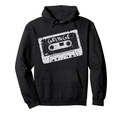 Grunge Cassette Tape Throwback Hoodie - Graphic Print Unisex