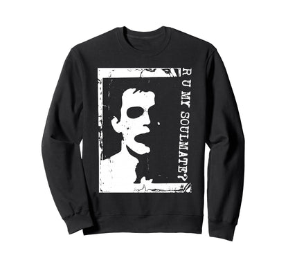 Punk Goth 90S Grunge Stencil Sweatshirt - Minimalist Print Unisex