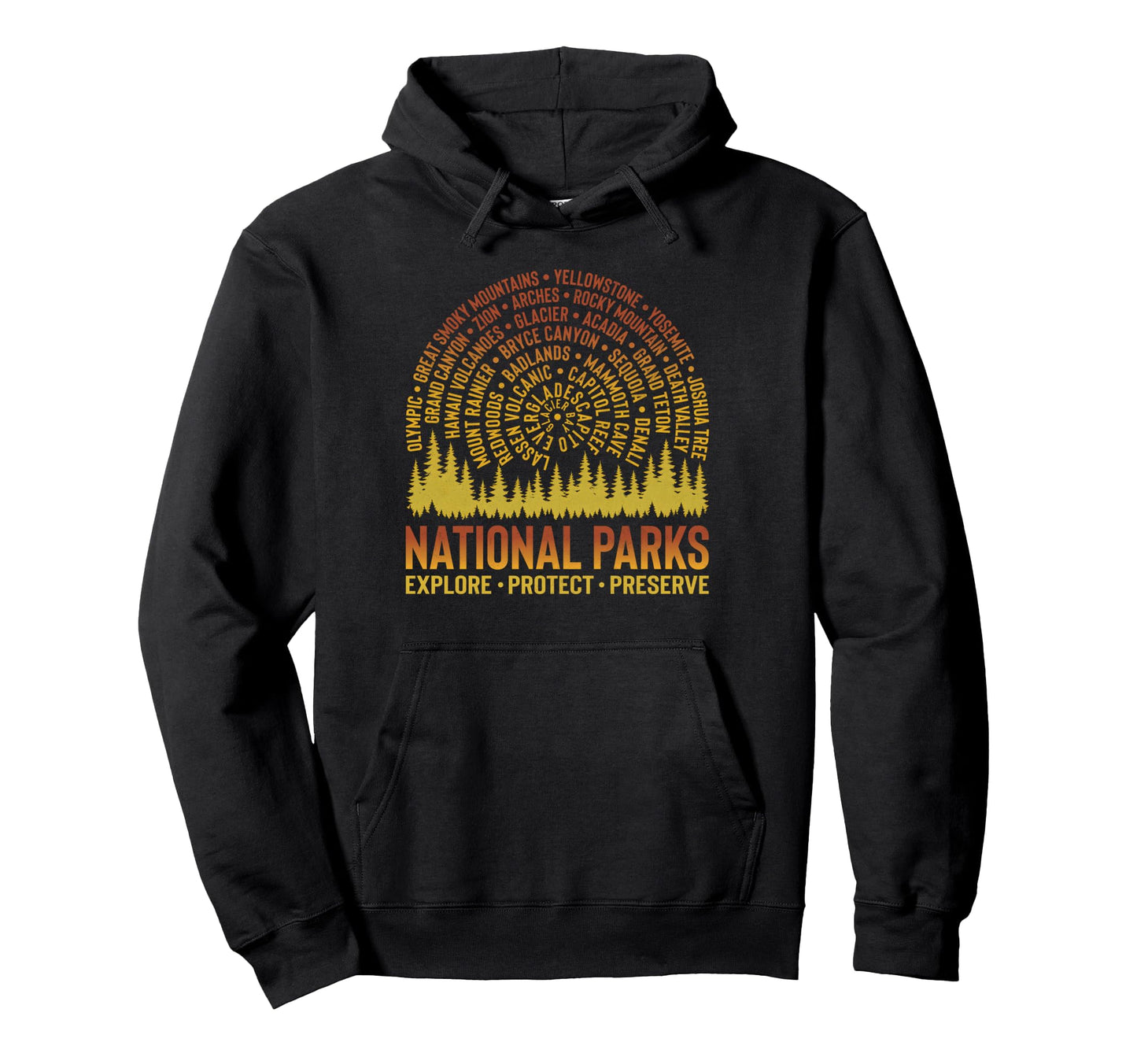 National Parks Usa Camping Lover Sunset Hoodie - Novelty Apparel Men Women