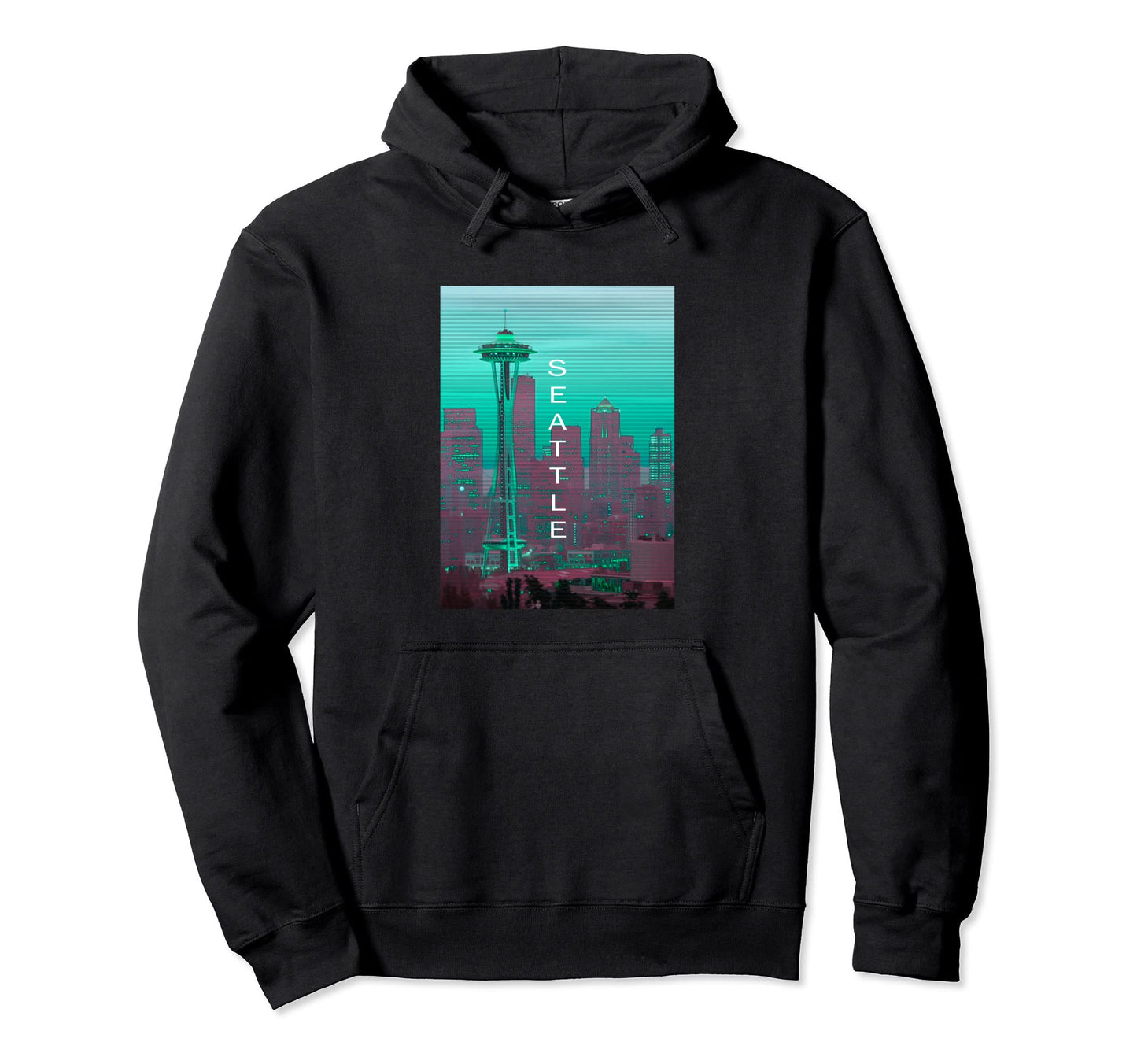 Washington Vaporwave Aesthetic Hoodie - Custom Art Print Men Women