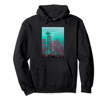Washington Vaporwave Aesthetic Hoodie - Custom Art Print Men Women