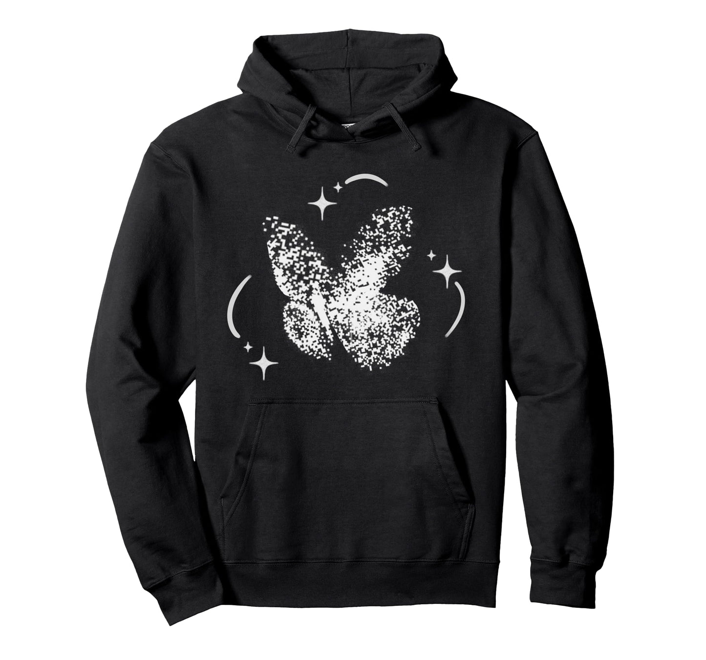 Y2K 90S Tattoo Dotwork Stippling Butterfly Hoodie - Custom Art Print Unisex