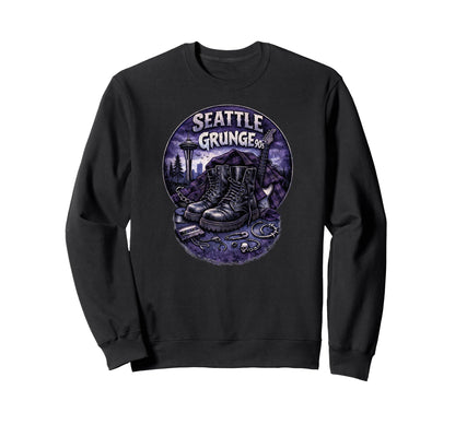Seattle Grunge Music 90S Sweatshirt - Trendy Graphic Men Women