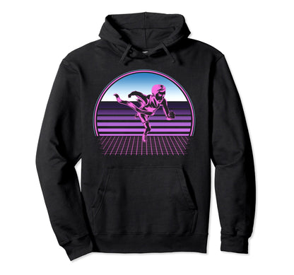 Running 80S Vaporwave Aesthetic Runner Hoodie - Casual Everyday Wear Unisex