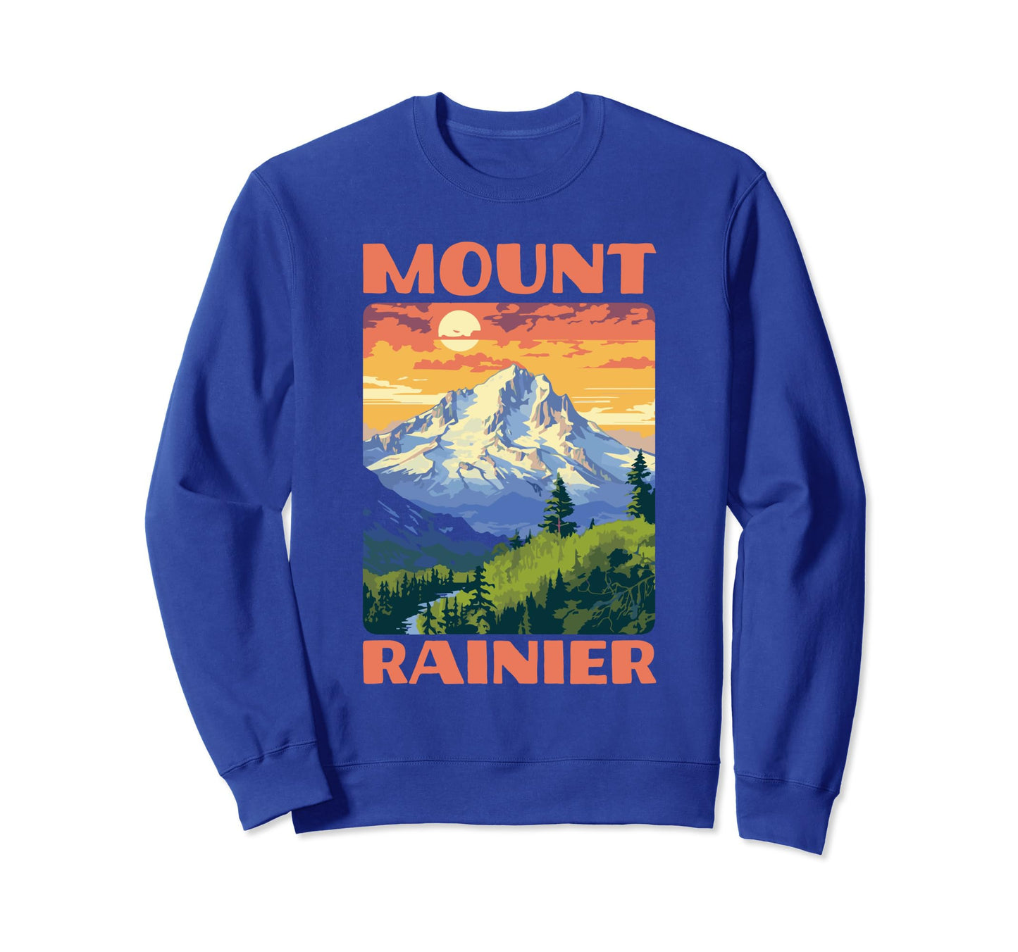 Mount Rainier National Park Sweatshirt - Minimalist Print Unisex