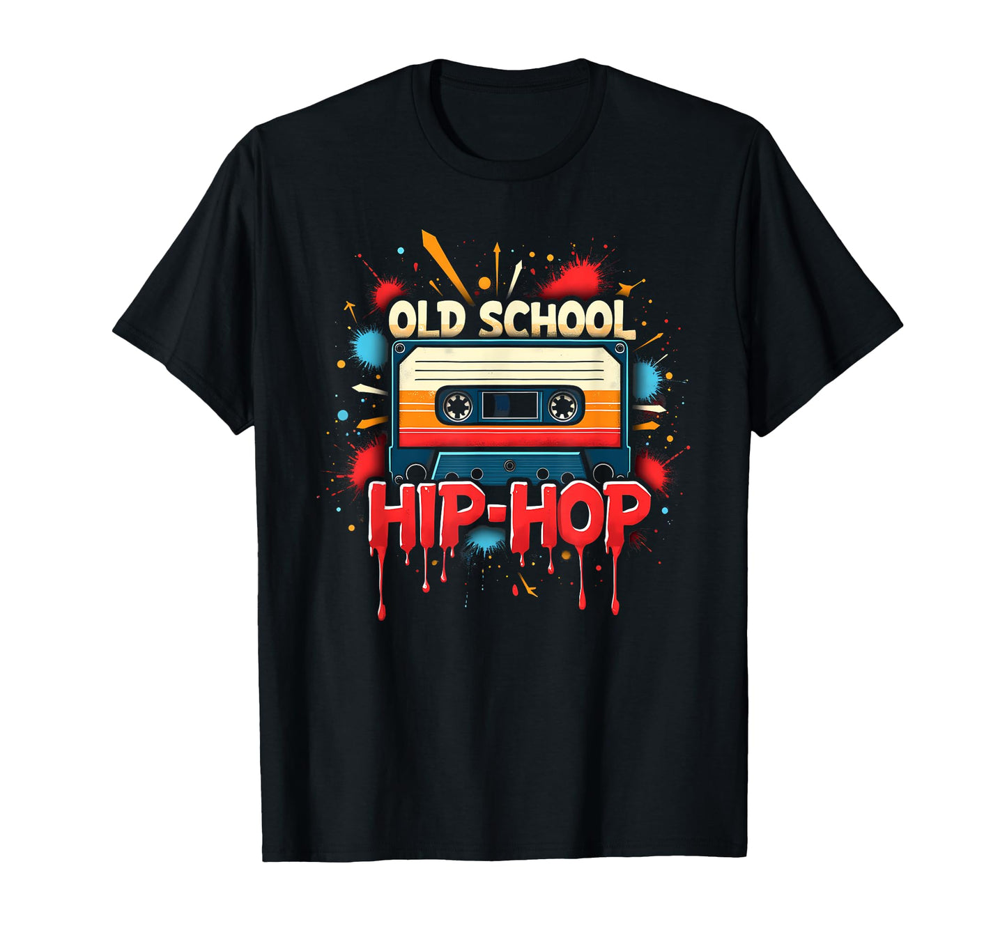 Energetic Old School Hiphop Cassette T-Shirt - Graphic Print Men Women