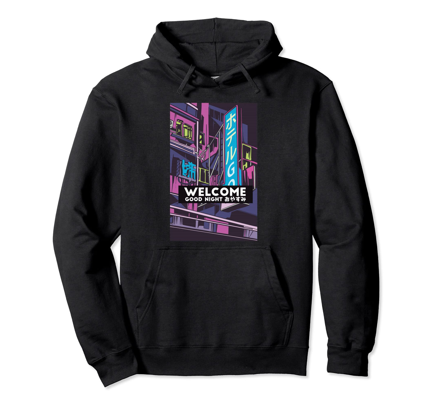 Japanese Vaporwave Aesthetic Night Hoodie - Custom Art Print Men Women