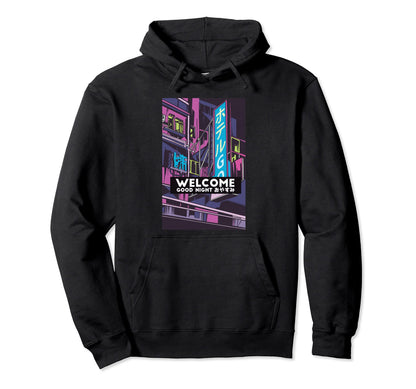 Japanese Vaporwave Aesthetic Night Hoodie - Custom Art Print Men Women