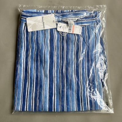 TOMMY BAHAMA Women's Divine Lines Maxi Skirt White Blue Boho Stripe Size 2 (New)