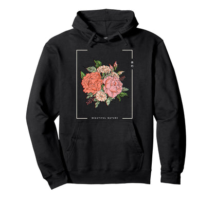 Japanese Aesthetic Vaporwave Nature Hoodie - Unique Graphic Men Women